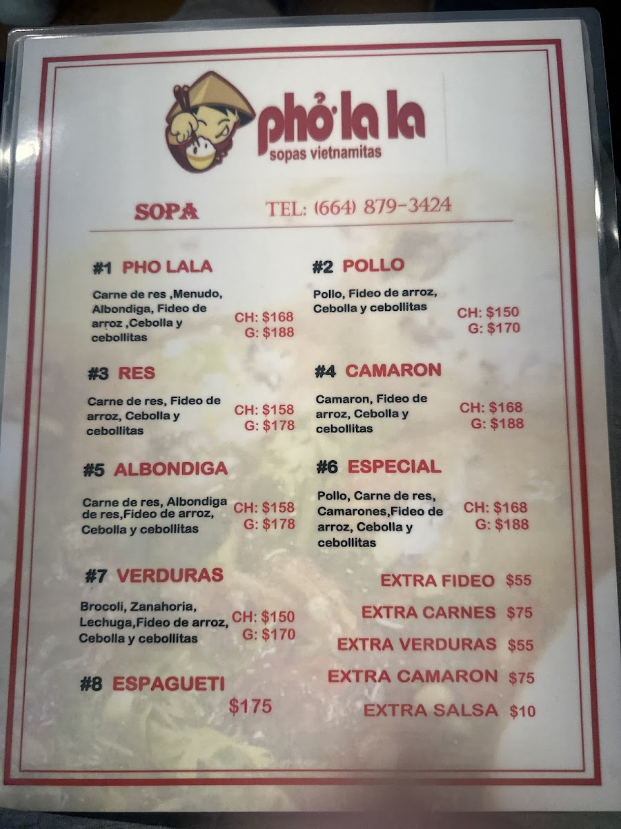 Pho lala Menu - Image 3