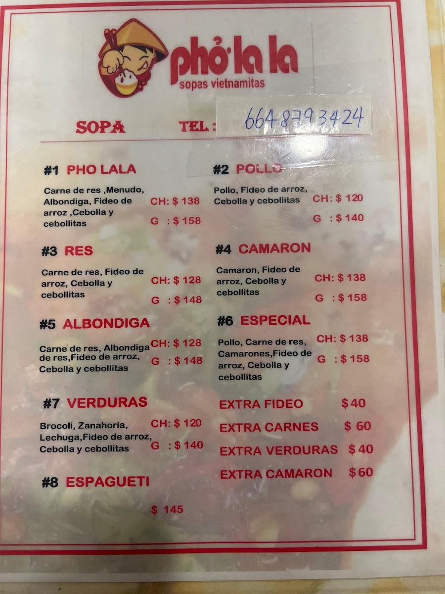 Pho lala Menu - Image 6